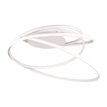 Plafoniera alba LED cu abajur din metal Nala - Trio Select imagine