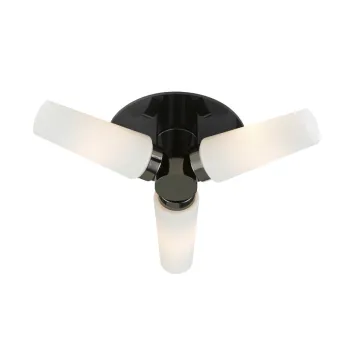 Plafoniera alba/neagra cu abajur din sticla 39x39 cm Brastad - Markslojd imagine