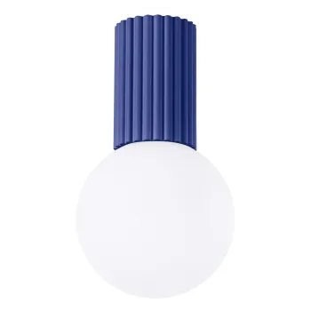 Plafoniera albastra cu abajur din sticla o 12 cm Orbital - Sollux imagine