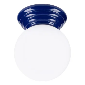 Plafoniera albastra din ceramica cu abajur din sticla o 12 cm Farsa - Sollux imagine