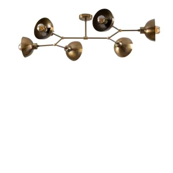 Plafoniera aurie cu abajur din metal 52x102 cm Dram - Opviq lights imagine