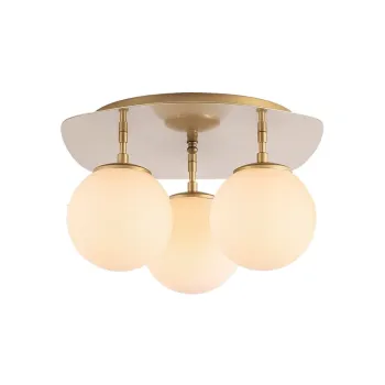 Plafoniera aurie cu abajur din sticla 37x44 cm Well - Opviq lights imagine