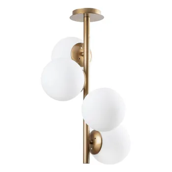 Plafoniera aurie cu abajur din sticla o 15 cm Faze - Opviq lights imagine