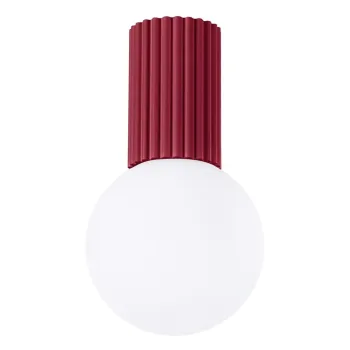Plafoniera burgundy cu abajur din sticla o 12 cm Orbital - Sollux imagine