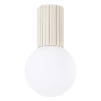 Plafoniera crem cu abajur din sticla o 12 cm Orbital - Sollux imagine