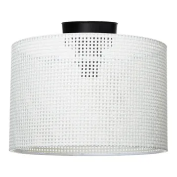 Plafoniera crem cu abajur textil o 30 cm Goza - Squid Lighting imagine