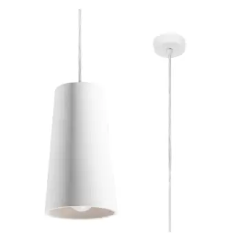 Plafoniera din ceramica Nice Lamps Armica, alb imagine