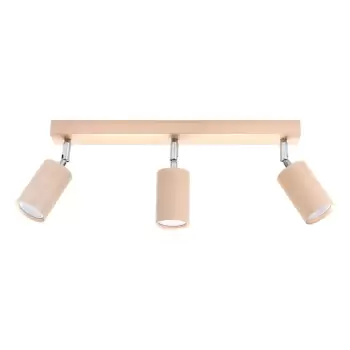 Plafoniera din lemn Nice Lamps Ludwik, lungime 45 cm imagine