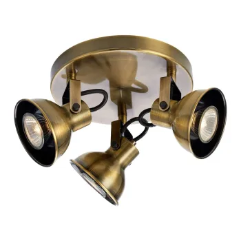 Plafoniera in culoarea bronz cu abajur din metal Rocco - Markslojd imagine