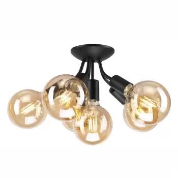 Plafoniera LAMKUR Viggo, negru imagine