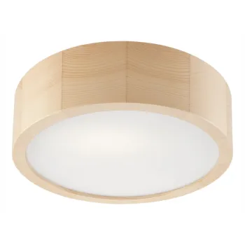 Plafoniera maro deschis cu abajur din sticla o 27 cm Eveline - LAMKUR imagine