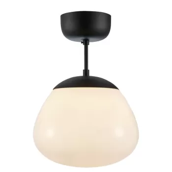 Plafoniera neagra-alba cu abajur din sticla o 25 cm Rise - Markslojd imagine