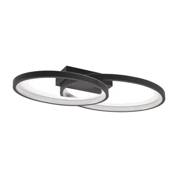 Plafoniera neagra-alba LED 30x57 cm Malaga - Trio imagine