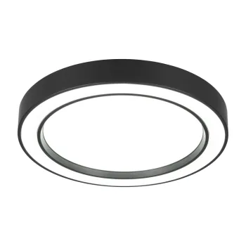 Plafoniera neagra-alba LED o 40 cm Arco - Trio imagine