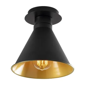 Plafoniera neagra/aurie cu abajur din metal o 20 cm Berceste - Opviq lights imagine
