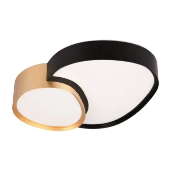 Plafoniera neagra/aurie LED 36x43.5 cm Rise - Trio imagine