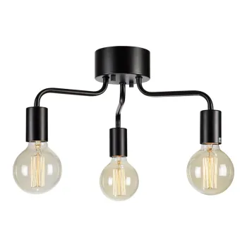 Plafoniera neagra cu abajur din metal 38x38 cm Avery - Markslojd imagine