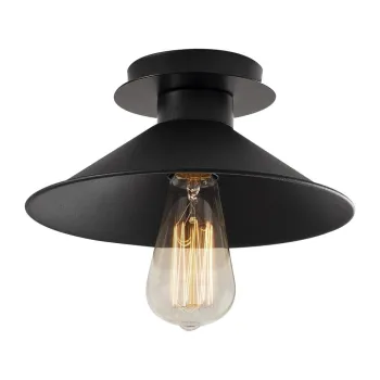 Plafoniera neagra cu abajur din metal o 24 cm Berceste - Opviq lights imagine