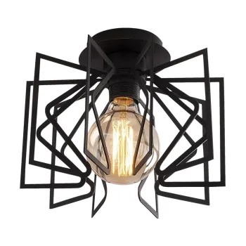 Plafoniera neagra cu abajur din metal o 26 cm Nemrut - Opviq lights imagine