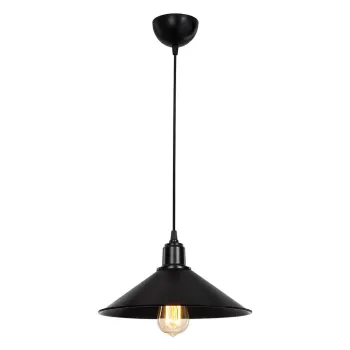 Plafoniera neagra din metal o 30 cm - Squid Lighting imagine