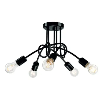 Plafoniera neagra fara abajur 46x46 cm Camilla - LAMKUR imagine