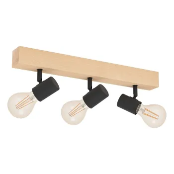 Plafoniera neagra/in culoare naturala 5x48 cm TOWNSHEND 3 - EGLO imagine