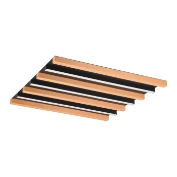 Plafoniera neagra/in culoare naturala LED cu intensitate reglabila 6x46 cm Fontana - Trio imagine