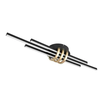 Plafoniera neagra LED 18x81 cm Cinto - Trio imagine