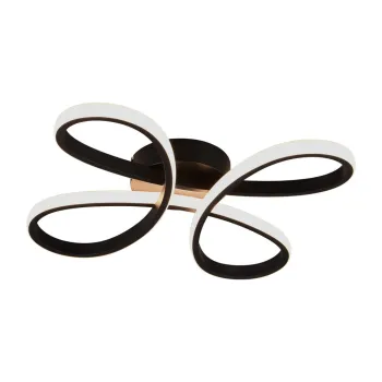 Plafoniera neagra LED 40x40 cm Fly - Trio imagine