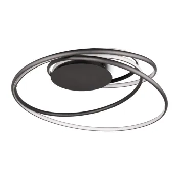 Plafoniera neagra LED cu abajur din metal Nala - Trio Select imagine