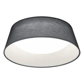 Plafoniera neagra LED cu abajur textil Ponts - Trio imagine