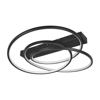 Plafoniera neagra LED cu intensitate reglabila 49x64 cm Darvin - Trio imagine