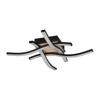 Plafoniera neagra-maro LED 46x46 cm Route - Trio imagine