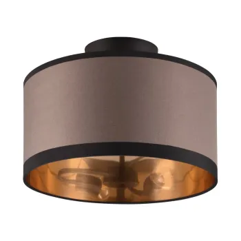 Plafoniera neagra-maro o 30 cm Davos - Trio imagine