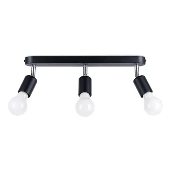 Plafoniera neagra o 6 cm Brando - Nice Lamps imagine