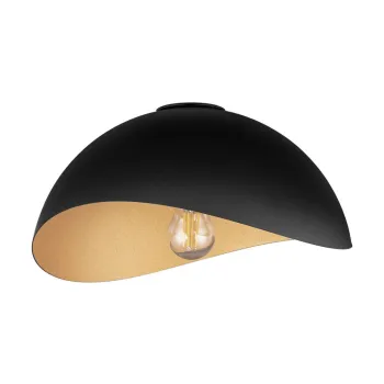 Plafoniera negru-mat/aurie din metal Opsi - Nova Luce imagine