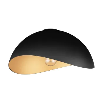 Plafoniera negru-mat/aurie din metal Opsi - Nova Luce imagine