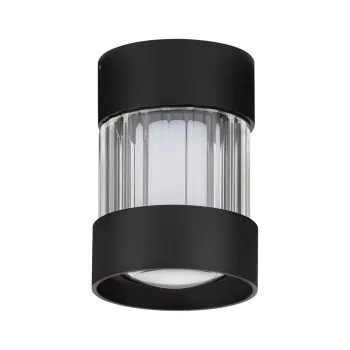 Plafoniera negru-mat LED cu intensitate reglabila din aluminiu cu abajur din sticla Glovia - Nova Luce imagine