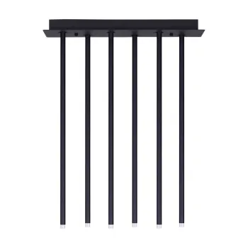 Plafoniera negru-mat LED cu structura flexibila din aluminiu 20x50 cm Stilvi - Nova Luce imagine