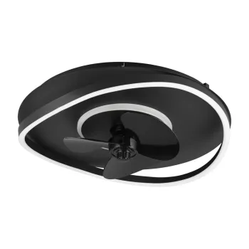 Plafoniera negru-mat LED Sortland - Trio imagine