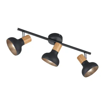 Plafoniera negru-mat o 10 cm Latika - Trio imagine