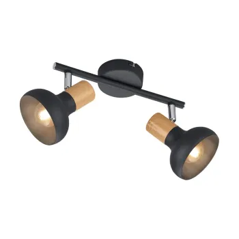 Plafoniera negru-mat o 10 cm Latika - Trio imagine