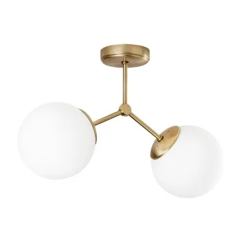 Plafoniera Opviq lights Damar, alb - auriu imagine