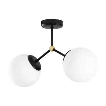 Plafoniera Opviq lights Damar, negru - alb imagine