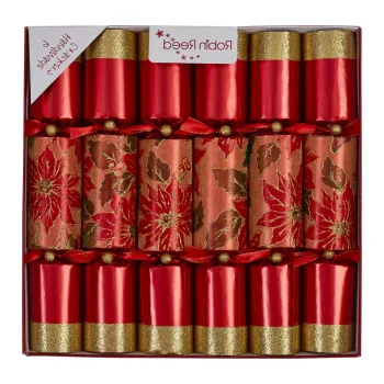 Pocnitori de Craciun 6 buc. Glittery Poinsettia - Robin Reed imagine