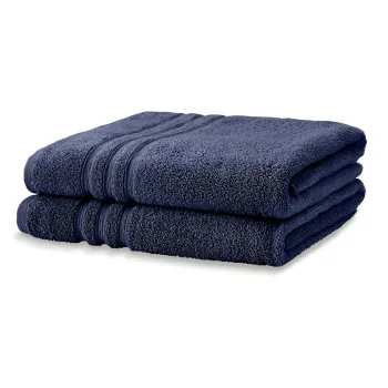 Prosoape albastru-inchis 2 buc. din bumbac din frotir 90x140 cm Zero Twist - Catherine Lansfield imagine