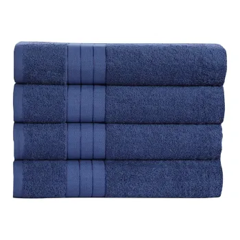 Prosoape albastru-inchis din bumbac 4 buc. 50x100 cm - Good Morning imagine