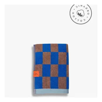 Prosoape albastru/maro din bumbac organic 2 buc. 40x55 cm Retro - Mette Ditmer Denmark imagine