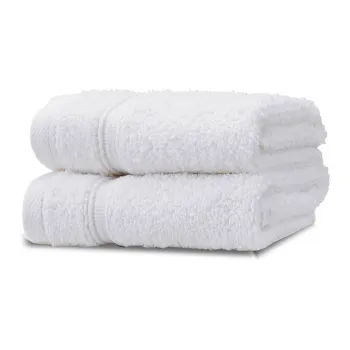 Prosoape albe 2 buc. din bumbac din frotir 30x30 cm Zero Twist - Catherine Lansfield imagine