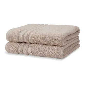 Prosoape bej 2 buc. din bumbac din frotir 90x140 cm Zero Twist - Catherine Lansfield imagine